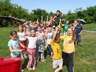Iskolások látogatták meg a tűzoltóságunkat.