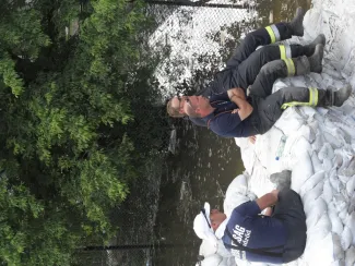 Gyomaendrődi tűzoltók a dunai árvíznél