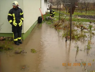 Belvízkárok Gyomaendrődön.