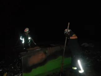 Lomtalanítási anyagok égtek