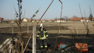 Endrődi vásártér égett
