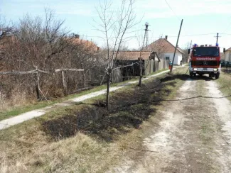 Nagylaposon udvar égett