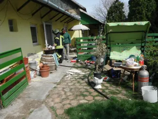 Mennyezet égett