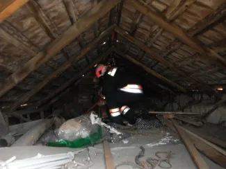 Mennyezet égett