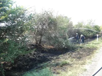 46-os Fő út 40 km. gaz avar éget