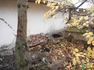 Nagylaposon száraz fű égett