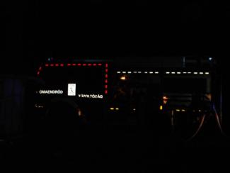 Lakóház tetőszerkezete éget