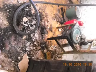 Gázrobbanás Nagylaposon