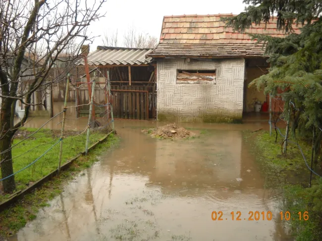Belvízkárok Gyomaendrődön.